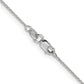 16 Inch 14K White Gold 1.0 mm D/C Cable Chain