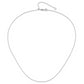 22 Inch 14K White Gold Adjustable 1.1mm D/C Cable Chain