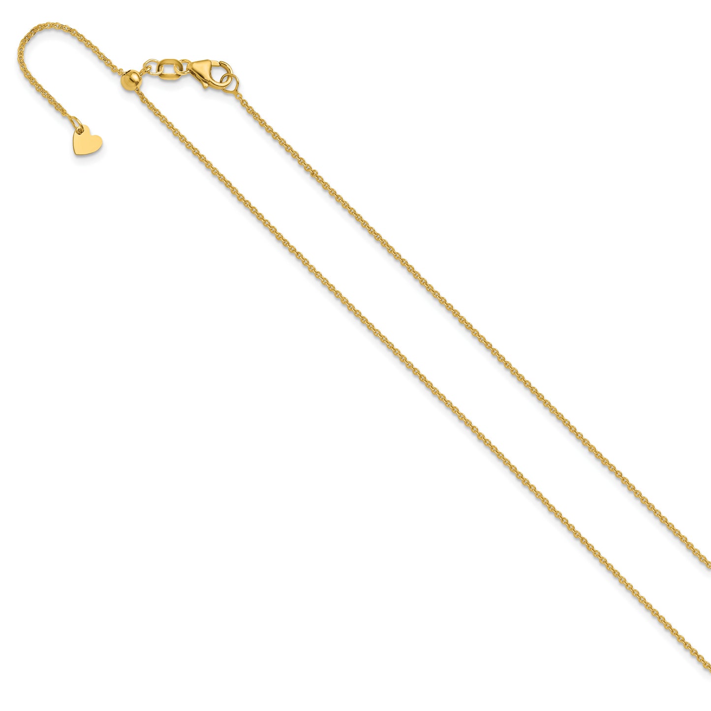 22 Inch 14K Adjustable 1.25mm Flat Cable Chain