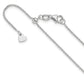 22 Inch 14K White Gold Adjustable 1.25mm Flat Cable Chain