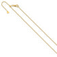 22 Inch 14K Adjustable 1.1mm Round Cable Chain