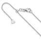 22 Inch 14K White Gold Adjustable 1.1mm Round Cable Chain