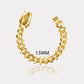 14K Yellow Gold Hollow Miami Cuban Link Men's Women's Chain Bracelet 5mm-20mm 6" 7" 8" 9"