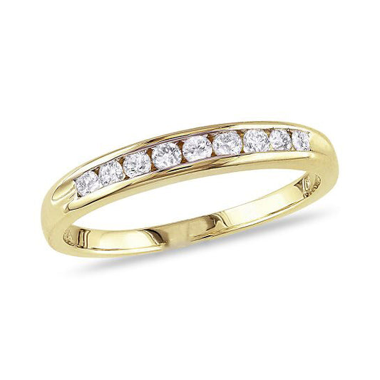 Original 1/4 CT  Diamond TW Eternity Ring 10k Yellow Gold GH I2;I3