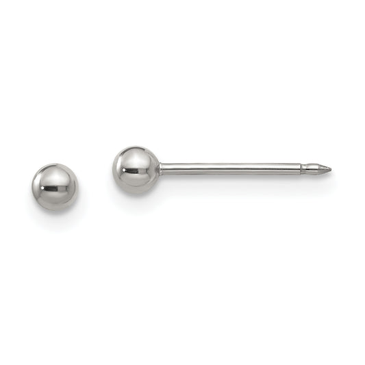 Stainless Steel Inverness Polished 3mm Ball Post Earrings