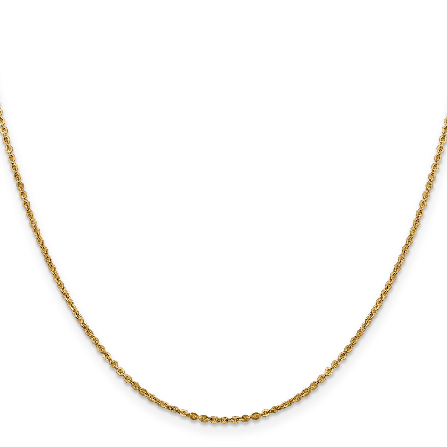 20 Inch 14K 1.7mm Flat Cable Chain