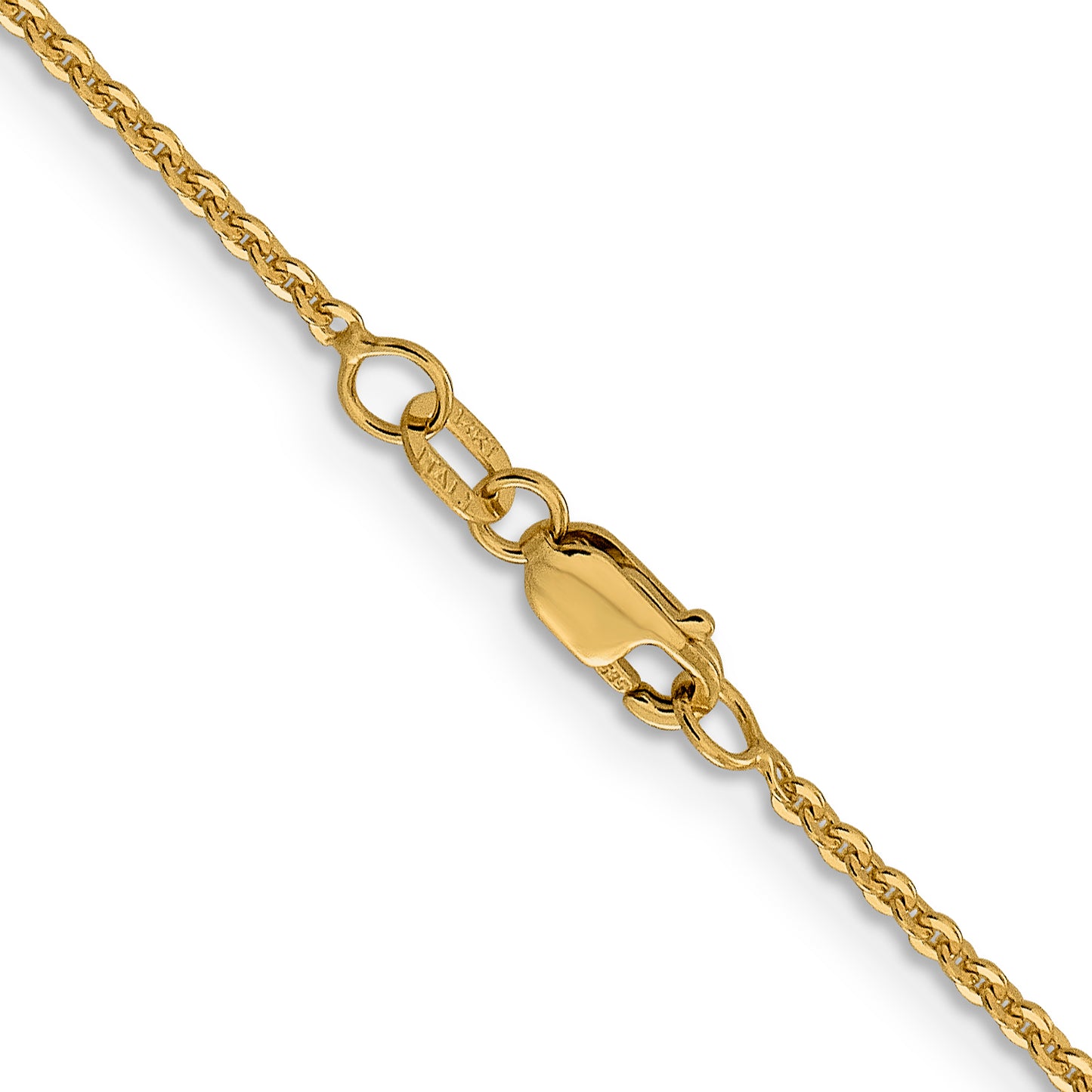 16 Inch 14K 1.7mm Flat Cable Chain