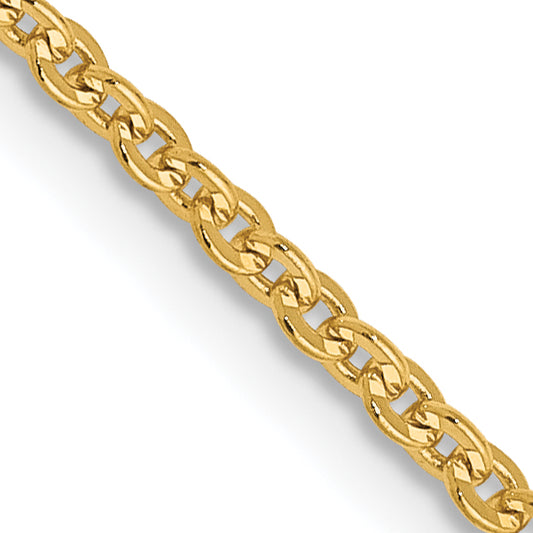 16 Inch 14K 1.7mm Flat Cable Chain