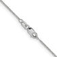 20 Inch 14K White Gold 1.1mm Flat Cable Chain