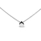 Original 18K White Gold Diamond Accent and 1mm Round Blue Sapphire Gemstone Halo Teardrop Pendant Necklace (G-H, SI1-SI2)