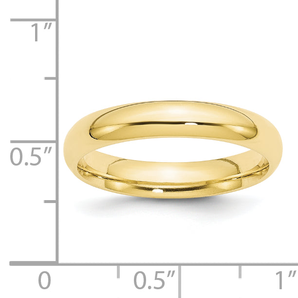 10k Yellow Gold 10k Yellow Gold 4mm Standard Weight Comfort Fit Wedding Band Size 10.5