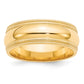 10k Yellow Gold 10k Yellow Gold 8mm Double Milgrain Comfort Fit Wedding Band Size 4