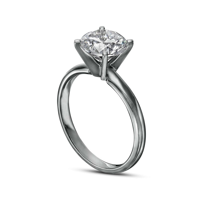 Certified 2.0 CT. Natural Clarity Enhanced Diamond Solitaire Engagement Ring in Solid 14K White Gold