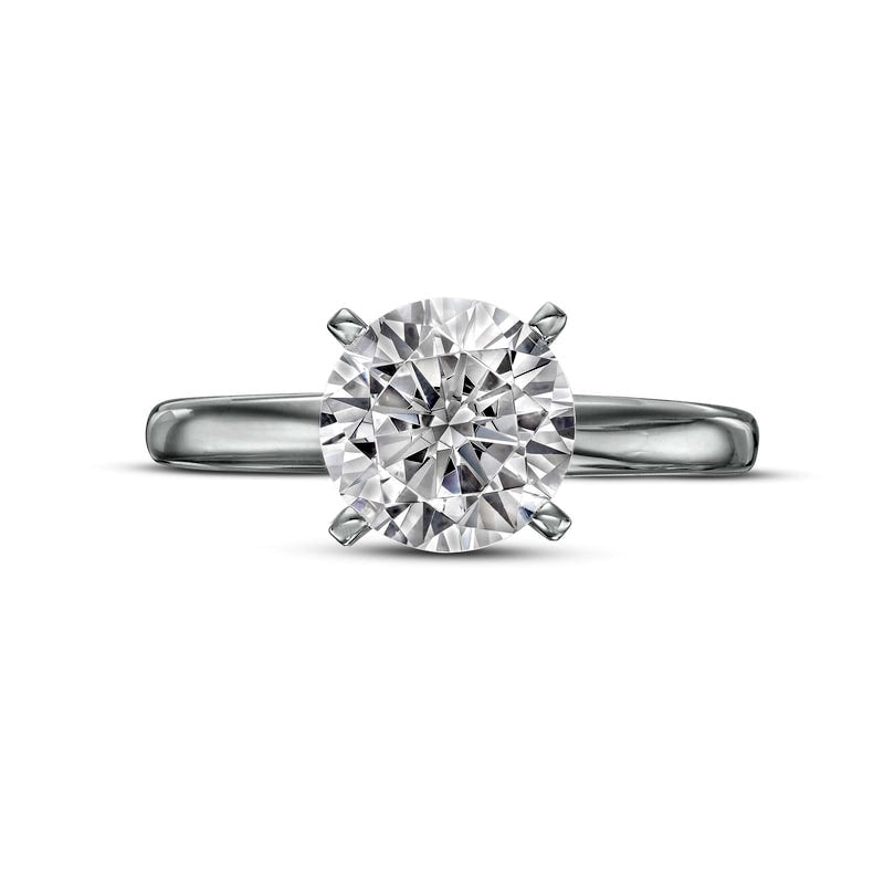 Certified 1.5 CT. Natural Clarity Enhanced Diamond Solitaire Engagement Ring in Solid 14K White Gold (I/SI2)