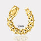 14K Yellow Gold Hollow Miami Cuban Link Men's Women's Chain Bracelet 5mm-20mm 6" 7" 8" 9"