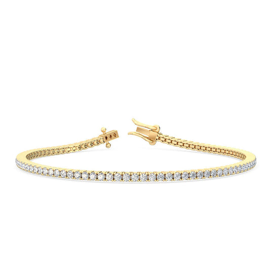 2.0 ct. tw. Classic Four-Prong Lab Grown Diamond Tennis Bracelet in 14K Yellow Gold