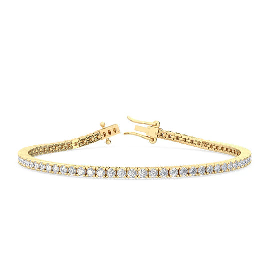 3.0 ct. tw. Classic Four-Prong Lab Grown Diamond Tennis Bracelet in 18K Yellow Gold