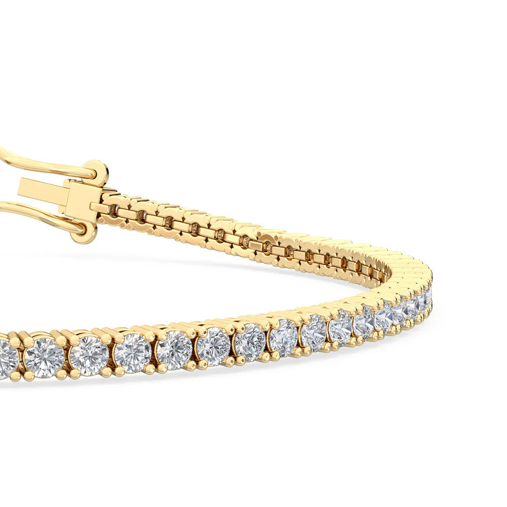 3.0 ct. tw. Classic Four-Prong Natural Diamond Tennis Bracelet in 14K Yellow Gold