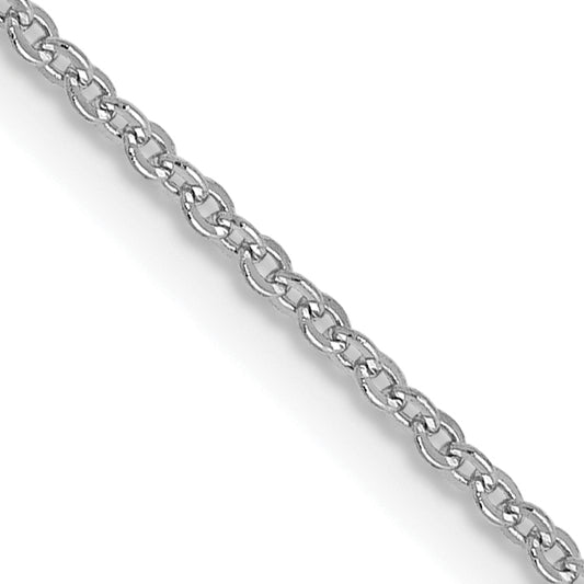 16 Inch 10K White Gold 1.1mm Flat Cable Chain