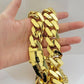 10K Yellow Gold Miami Cuban 25mm Monaco Chain Necklace 24"- 30"