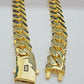 10K Yellow Gold Miami Cuban 25mm Monaco Chain Necklace 24"- 30"