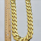 10K Yellow Gold Miami Cuban 25mm Monaco Chain Necklace 24"- 30"