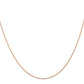 18 Inch 10K Rose Gold .5 mm Cable Rope Chain