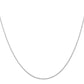 18 Inch 14K White Gold .5 mm Cable Rope Chain