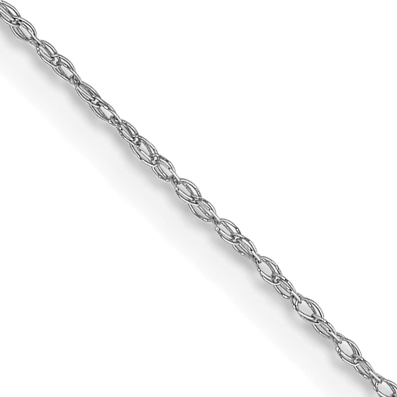 18 Inch 14K White Gold .5 mm Cable Rope Chain