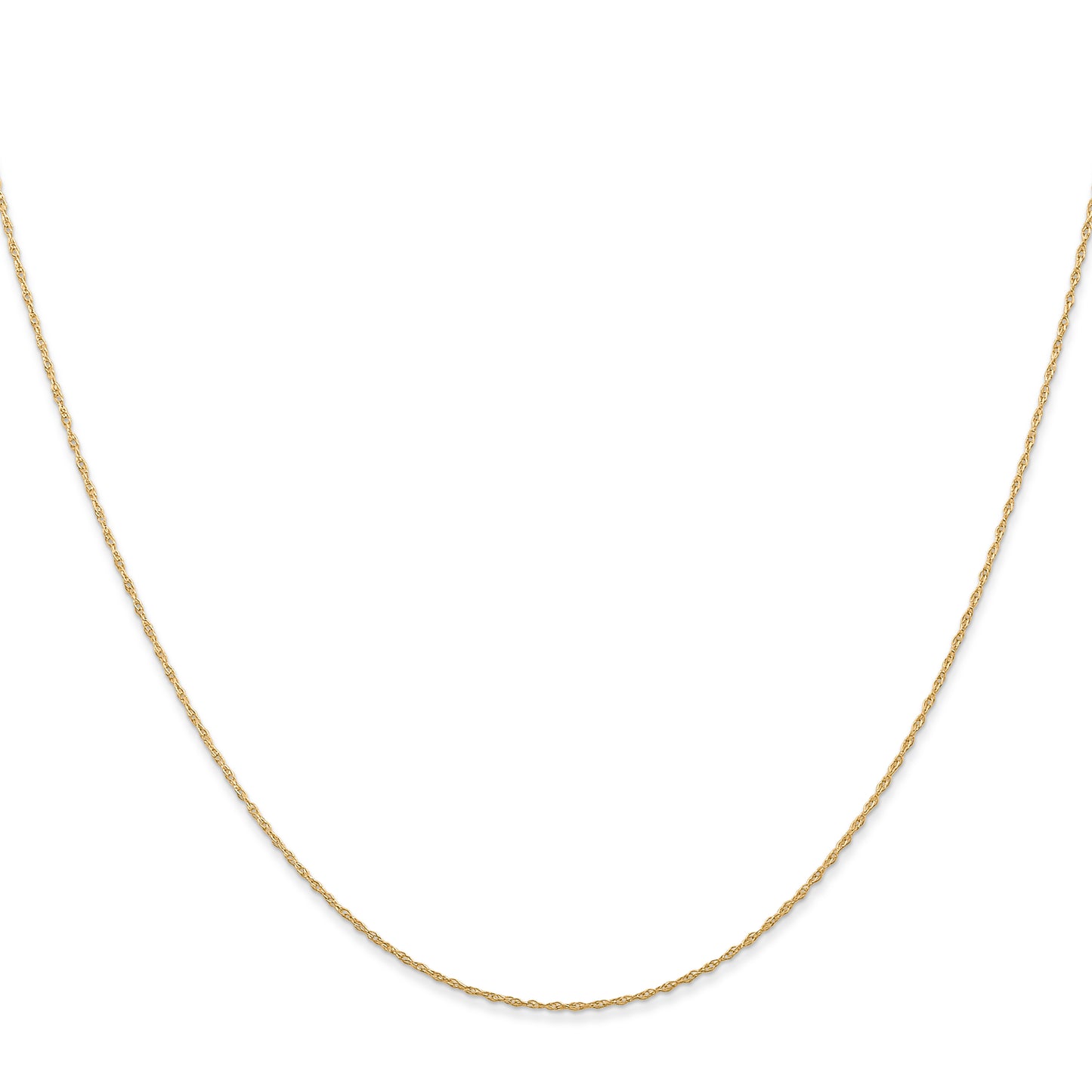 18 Inch 14K .5 mm Cable Rope Chain