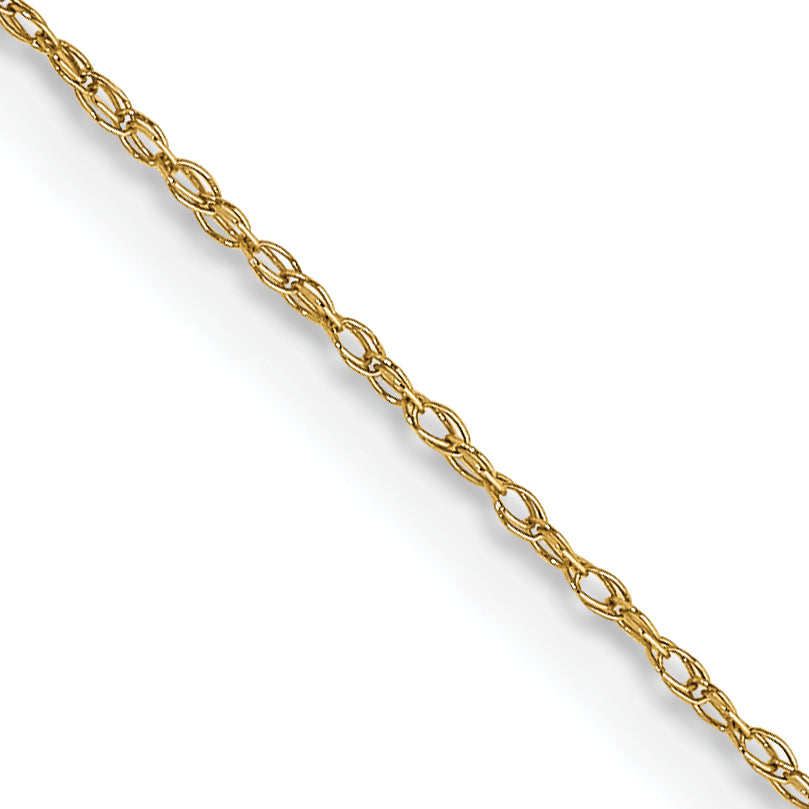 18 Inch 14K .5 mm Cable Rope Chain