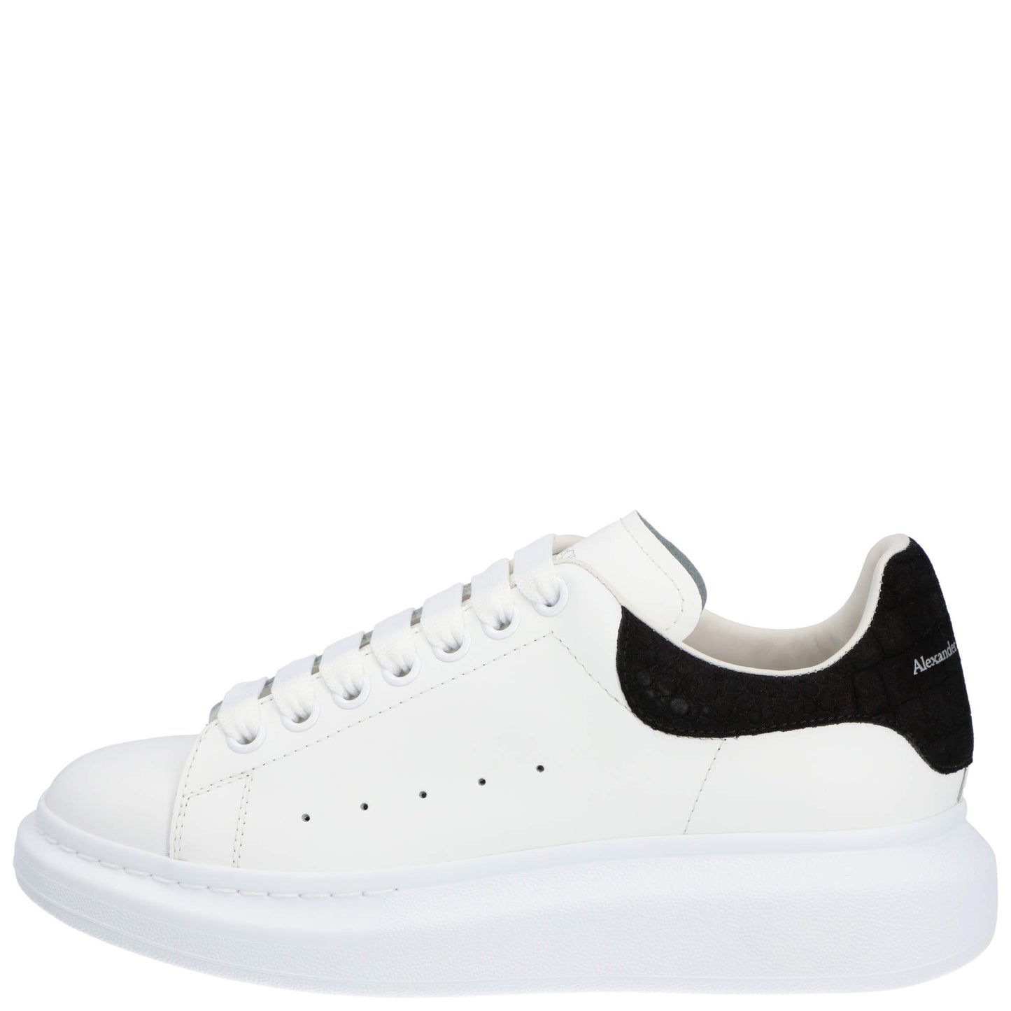 Original Alexander McQueen White/Black Leather Oversized Sneaker EU 42 (Never Used)