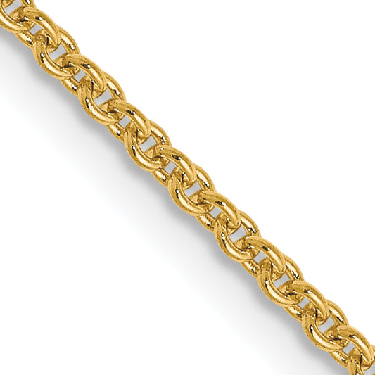 16 Inch 14K 1.4mm Round Cable Chain