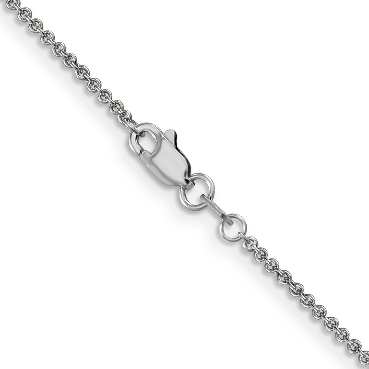 16 Inch 14K White Gold 1.4mm Round Cable Chain