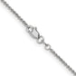 18 Inch 14K White Gold 1.4mm Round Cable Chain