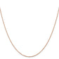 16 Inch 14K Rose Gold 1.1mm Flat Cable Chain