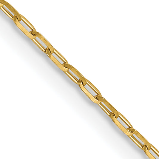 16 Inch 14K 1mm D/C Open Long Link Cable Chain