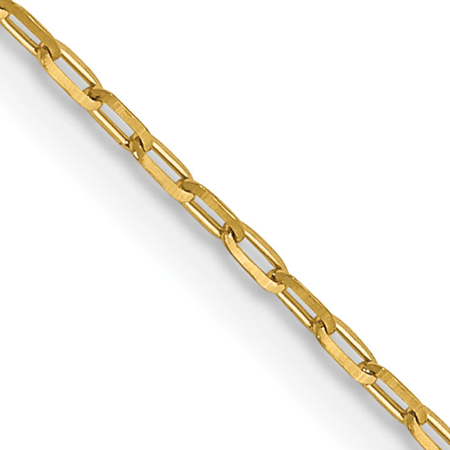 20 Inch 14K 1mm D/C Open Long Link Cable Chain