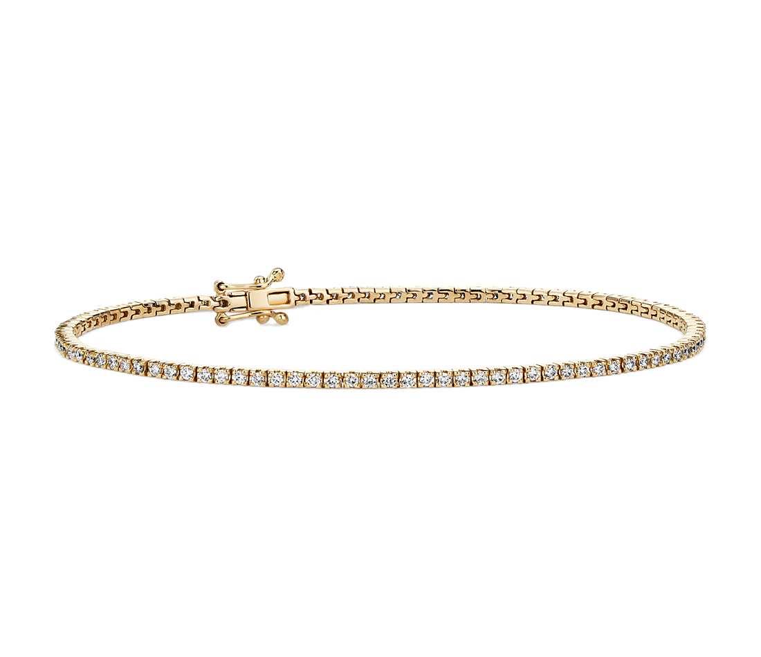 3/4 ct. tw. Classic Four-Prong Natural Diamond Tennis Bracelet in 18K Yellow Gold