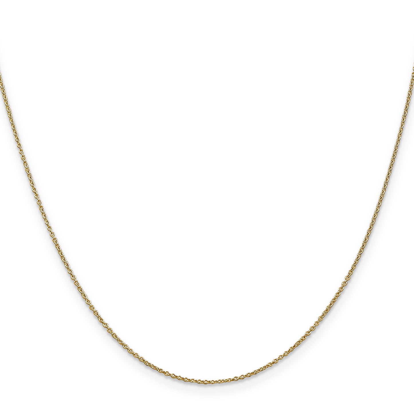 18 Inch 14K .9mm Round Cable Chain