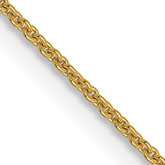 16 Inch 14K .9mm Round Cable Chain