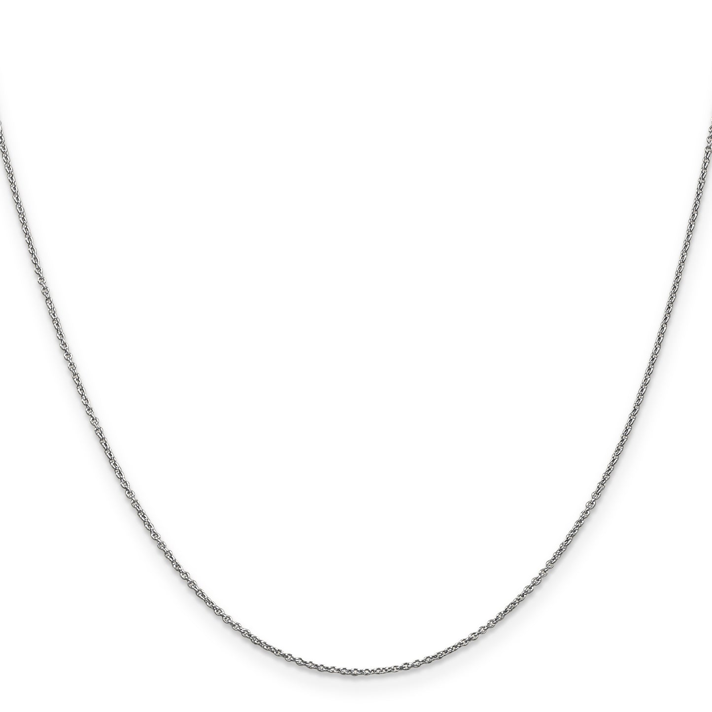 16 Inch 14K White Gold .9mm Round Cable Chain