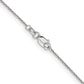 18 Inch 14K White Gold .9mm Round Cable Chain