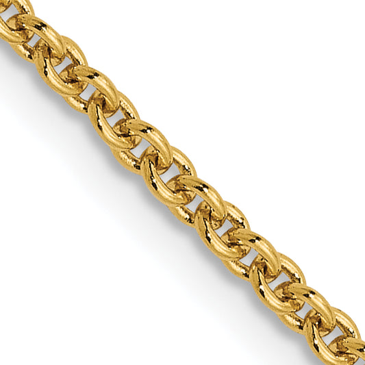 16 Inch 14K 1.8mm Round Cable Chain