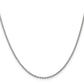 18 Inch 14K White Gold 1.8mm Round Cable Chain