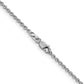 18 Inch 14K White Gold 1.8mm Round Cable Chain