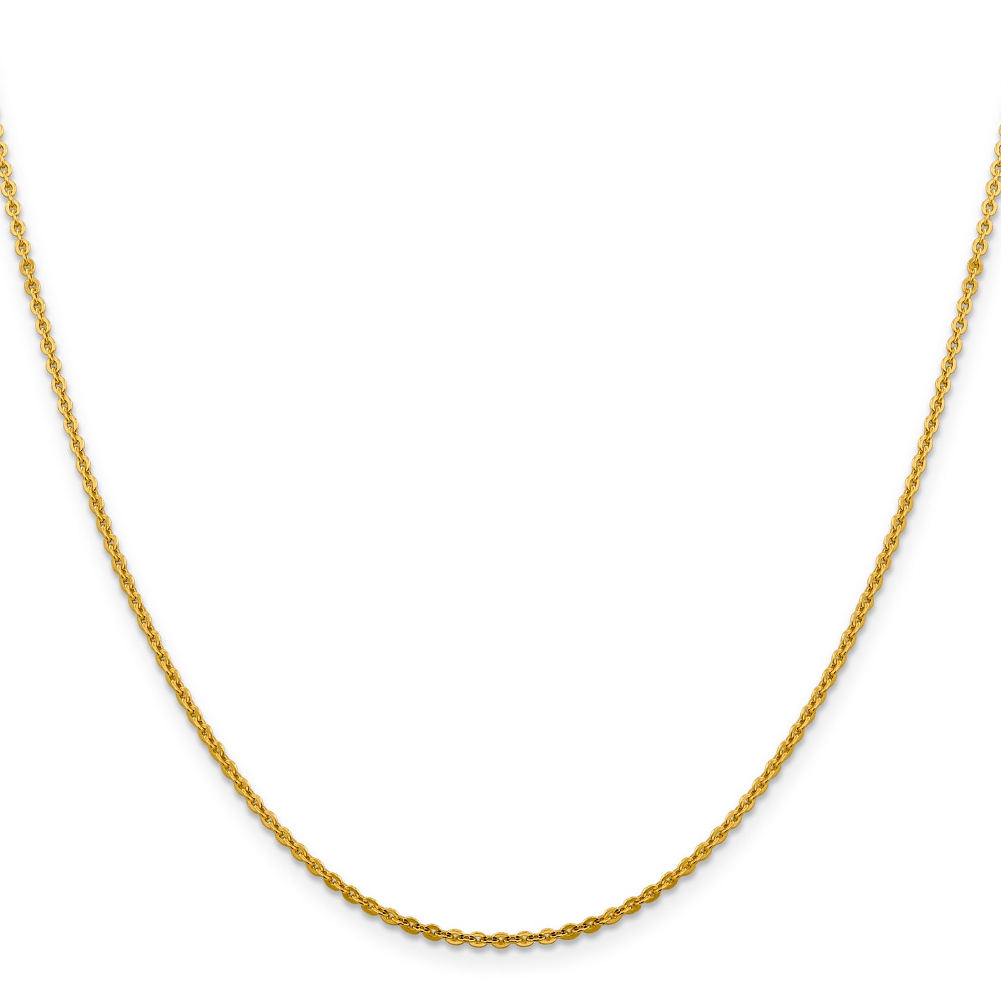 24 Inch 14K 1.95mm Flat Cable Chain