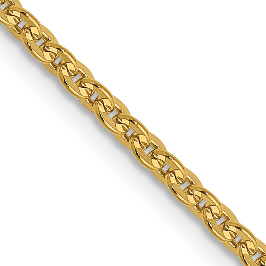 16 Inch 14K 1.95mm Flat Cable Chain