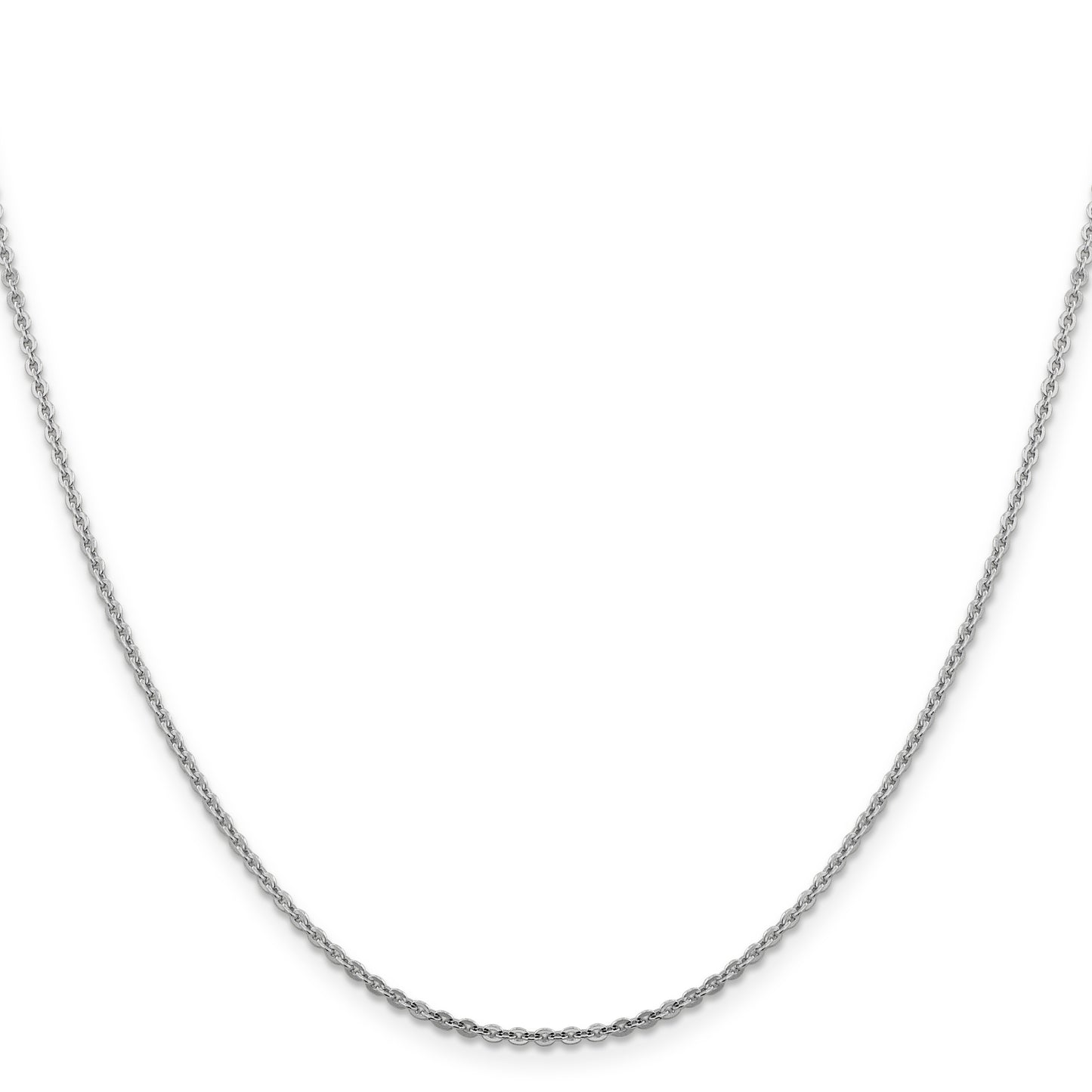 16 Inch 14K White Gold 1.95mm Flat Cable Chain