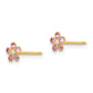 14K Yellow Gold Inverness June Crystal Birthstone Flower Earrings